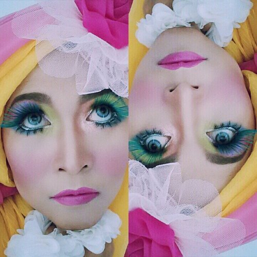 Colourfull makeup for your party#makeupbyedelyne #hijabbyedelyne #hijabphotography #hijabstyle #hijab #riasmuslimah #muaindonesia #mua #hijabfashion #instahijab #instabeauty #indonesianbeautyblogger #fotdibb #clozetteid #makeup #makeoverid