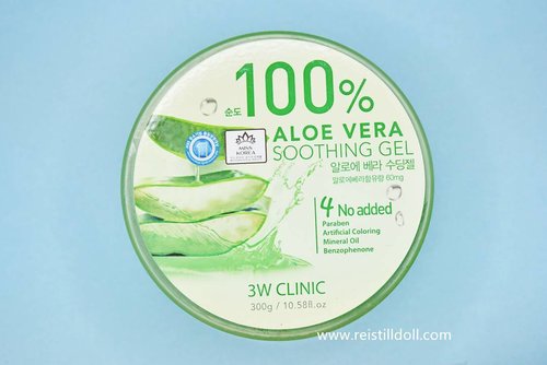 Udah gak asing lagi kan dengan aloevera soothing gel?  Kali ini yang aku review kandungan aloeveranya gak tanggunhg-tanggung yaitu mengandung aloevera 100%. Selain itu brand ini MISS KOREA OFFICIAL PRODUCT.  baca review lengkapnya yaa di blog aku:) http://www.reistilldoll.com/2016/10/3w-clinic-100-aloe-vera-soothing-gel.html

#3wclinic #aloeveragel #aloeverasoothinggel #koreanbeauty #kbeauty #skincare #bloggerceria #bloggerindonesia #clozetteid #skincarekorea