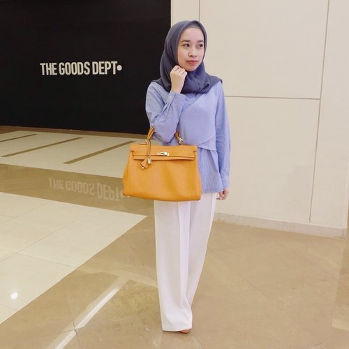 My very first hijab ootd in Ayla shirt from cotton ink