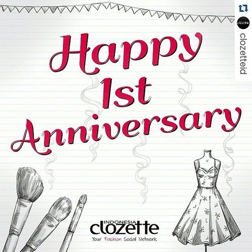 Happy 1st anniversary @clozetteid 🎉🎉🎉
Always be the most gorgeous, fabulous and amazing fashion & beauty community in Indonesia~ ♥♥♥ #ClozetteID #Clozette1stAnniversary #ClozetteMember #Anniversary #Instadaily #POTD