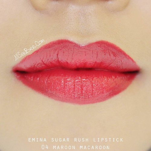 Emina Sugar Rush Lipstick 04 Maroon Macaroon#emina #sugarrushlipstick #allseebee #clozetteid