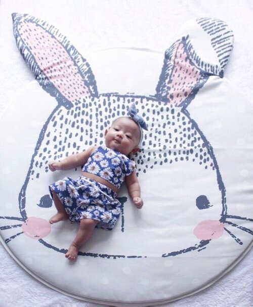 Si Sondod juga 3 bulan hari ini 🐰 👙 @fashionkidsstore_Playmat 🐰 @cottonseedsindonesia#Minami#ClozetteID