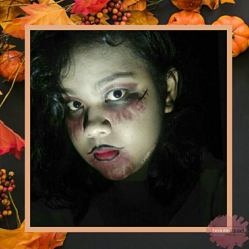 Halloween makeup look yang lalu.. basi yah? yaudahlah ya~ 