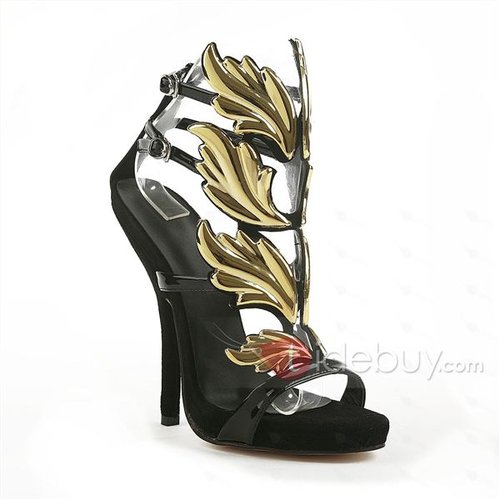 New Arrival Suede Black High Heels Sexy Sandals : Tidebuy.com