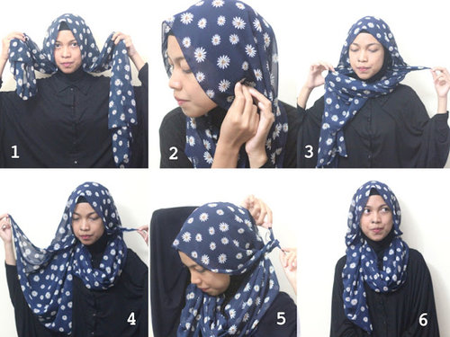 Tutorial hijab yg mudah banget, bs dipakai untuk casual ataupun formal