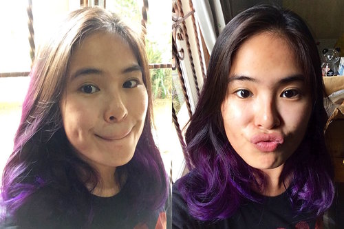 Having Violet Ombre hair for the first time back in August 2016. Time flies!