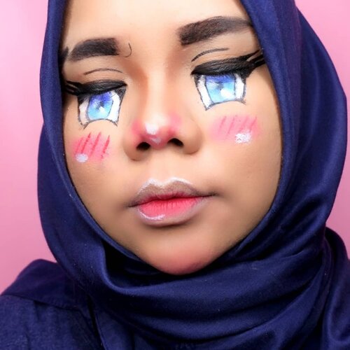 Sudah ternyata ya buat #animemakeup kaya gini huhu. Maunya buat character yang cheerful gitu tadinya, eh salah dikit belokan matanya berubah jadi mellow gini wkwkwk.Inspo: @abbyroberts yang terispirasi juga dari @lanceaguas ehehe---Details:• @pac_mt New Contouring Kit• @lancomeofficial Teint Idole Ultra Wear Foundation 051• @yslbeauty Couture Eyeliner 1• @purbasarimakeupid Hi Matte Lip Cream 05 Freesia• @beautyglazed Color Studio Pressed Powder Eyeshadow• @pondsindonesia Pond's Magic Powder BB---#wakeupandmakeup #undiscovered_muas #makeuptutorialsx0x #allmodernmakeup #ivgbeauty #makeupforbabesx #tampilcantik #tutorialmakeuplg@100daysofmakeup #100daysofmakeup#100daychallenge @beautybloggerindonesia #beautybloggerindonesia #beautiesquad @beautiesquad @indobeautysquad #indobeautysquad @indobeautygram #indobeautygram #clozetteid #motd