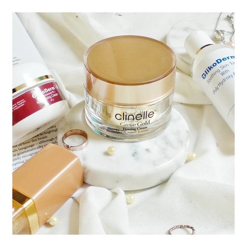 Skincare products I'm trying this week☘️ @clinelleid Caviar Gold Firming Eye Serum☘️ Glikoderm Skin Toner + PHA 4% (actually this is a micellar water or makeup remover, you name it)☘️ Glikoderm PHA 8% Cream ...For 2 Glikoderm I spent less than 50k and these are not abal abal products since I got from a real pharmacy. Can't wait to see the real result because it has more percentage than COSRX PHA which is 4% lower. It is cheaper of course 🤭..And I got Clinelle from @clozetteid. I have to apply at least 3 weeks to get the final result. Stay tune for my blog review, good people! Have a nice Monday! #clozetteid #igbeautyblogger #skincareblogger #eyecream #nightskincare #flatlaytoday #beautygoersid