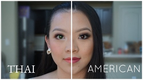 American VS Thai Makeup Tutorial - YouTube