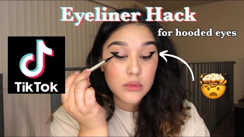 Eyeliner for hooded eyes! ð TikTok made me try it! Game changer! - YouTube