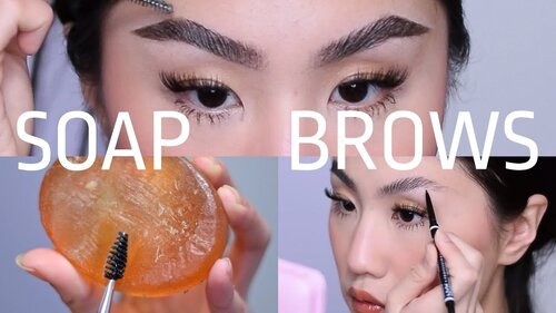 SOAP BROWS TUTORIAL: microblading fluffy effect - YouTube