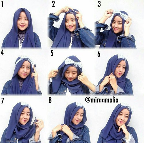 hijab tutorial with headpiece