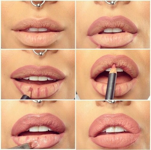 ombre nude lipstick tutorials