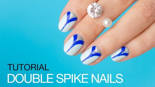 Double Spike Elegant Nail Art Tutorial || SoNailicious - YouTube