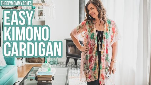 How To Make A Kimono Cardigan From A Scarf In 20 Minutes - YouTube