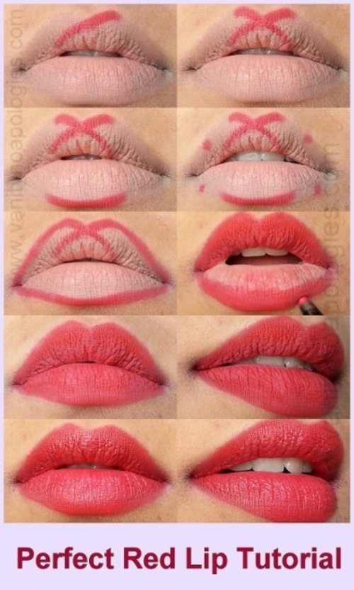 perfect red lip tutorial