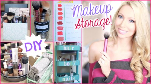DIY Makeup Storage and Organization Ideas! - YouTube