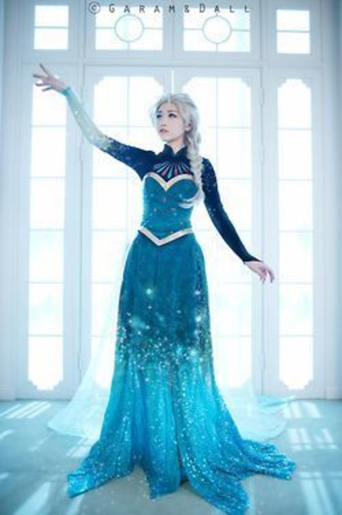 beautiful dress elsa frozen cosplay