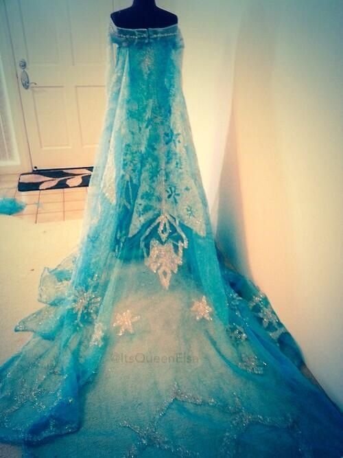 elsa frozen inspired wedding dress