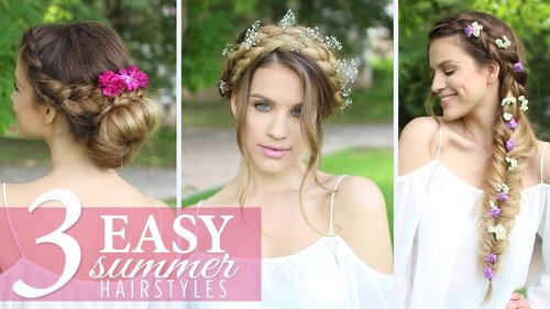 3 Easy HEATLESS Summer Hairstyles | Luxy Hair - YouTube