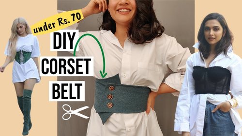 DIY Corset Belt using scrap fabric | UpStyle | @Meera Kaneria - YouTube
