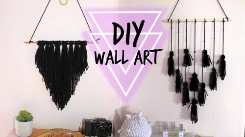 DIY BOHO INSPIRED WALL ART//ROOM DECOR!!!! - YouTube