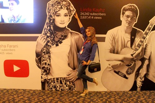 soo excited that me written on the "wall of fame" Youtube Fanfest 2015 in Sheraton Gandaria City Mall, last week. Wohoo!