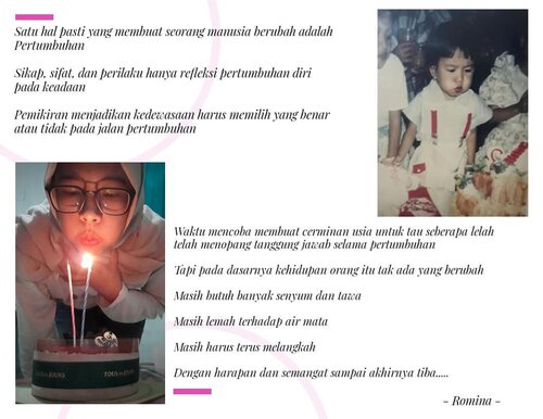 I am as bad as the worst, but
Thanks God for everything,
I am as good as the best
.
.
.
#WelcomeFebruary #BirthdayMoment #BeGrateful #makeawish #happymoment #february #februarymoments #birthdaymoment #instamoment #familytime #qualitytime #ultah #aquarius #happy #birthday #instabirthday #throwback #throwbackkid #anak90an #90kids #childhood #childhoodmemories #keepspirit #photooftheday #clozetteid #everydaymadewell #quote #quotes #hijab #lifestyle