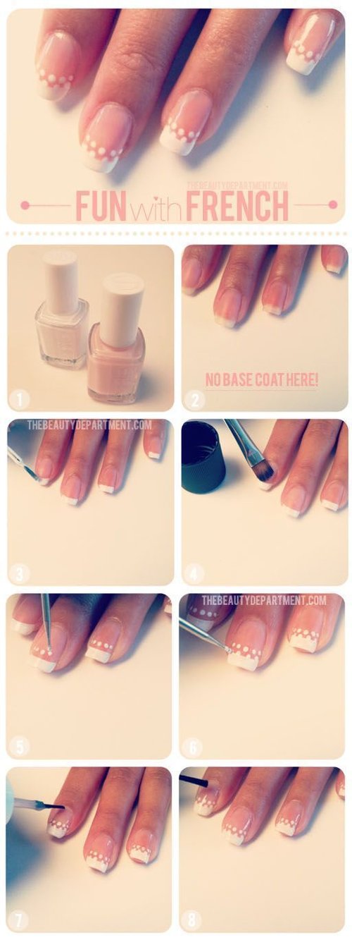 Fun with french nail art tutorial