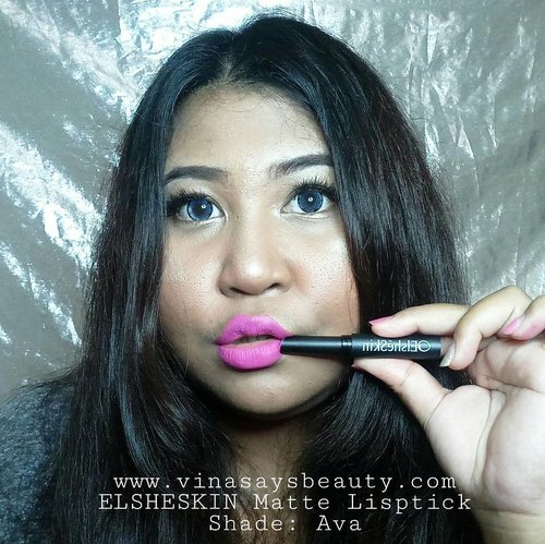 Boo!Swatch @elsheskin Matte Lipstick! Me got 2 shades, Ava and Adora. I love the formula,  so light but full coverage. Long lasting all day.Full review on my blog. Click link on my bio!#vinasaysbeauty #vsbxelsheskin #elsheskin...#mattelipstick #clozetteid #makeupoftheday #faceoftheday #bigsize #tannedskin #lipswatch