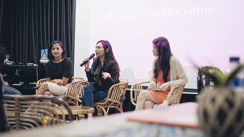 Hosting #tinkerlusttalkxabel at @kinosaurusjakarta . Thank you @abellyc !! .
.
#tinkerlustid #event #talkshow #girltalk #beauty