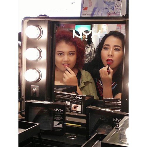 Sisterhood with NYX ❤❤❤my girl @anjanidee and I are having a blast trying all the lipstick 💋#clozetteID #starclozetter #productstylist #stylist #instadaily #photooftheday #ootd #iphonesia #ootdindo #fashiondiaries #fashion #fashionstyle #instafashion #photoshoot #nyxcentralgi #photography #beautyblog #instastyle #style #instaoutfit #blogger #indonesianblogger #fashionblog #fashionblogger #bloggerindonesia #fashionista #fashiongram #fashionpost #beautyblogger