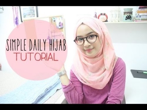 Simple Daily Hijab Tutorial - YouTube