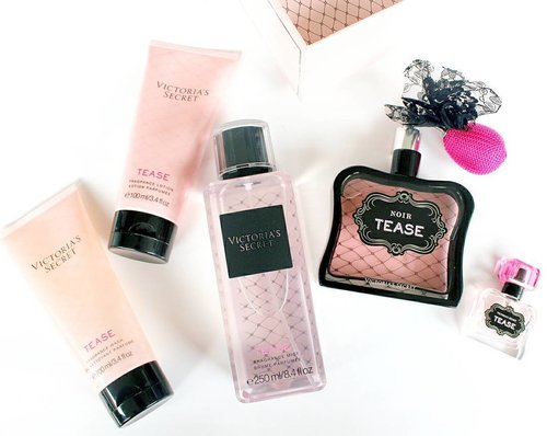 Perfume is like a new dress. It makes you quite simply marvelous. I love "Tease"  from @victoriassecret because it's so flirty ❤ the bottle itself is super sexy. Flirt, play, tease! #clozettedaily #clozetteid #victoriassecret #bbloggers #beautyblogger #indonesianbeautyblogger #perfume #noirtease #beautybloggerapproved #instadaily #instabeauty #sexylittlethings