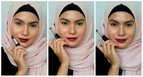 dupe alert! baca selanjutnya di blog aku yaa 😊 http://www.duapuluhtujuhdesember.com/2016/10/burgundy-lipstick-matte-mac-matte-diva.html?m=1 #Mac #purbasari #lipstick #hijab #starclozetter #fotd #burgundy