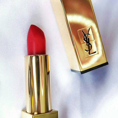 Fav red lisptick! Ysl Rouge Pur Couture The Mats No 203 Rouge Rock  💄👌