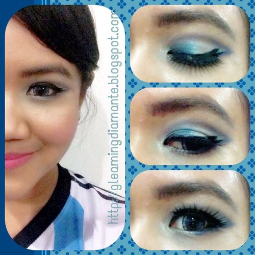 Argentina Football Team inspired make up. See details on my blog