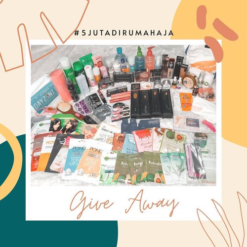 [GIVEAWAY TIME!] 🤩🤑 Masih pada #DirumahAja kan? Untuk mengapresiasi kalian yang selalu dirumah aja, aku dan sister sister online ku mau bagi bagi makeup, skincare, bodycare, haircare, dll GRATISS DENGAN TOTAL HADIAH SEBESAR 5JUTA RUPIAH untuk 10 orang pemenang!Mau? Caranya gampang banget loh.. (1) FOLLOW IG KITA SEMUA, WAJIB :1. @khansamanda2. @jona_pottger3. @dayuginta4. @siscapiccha5. @ayudamayanthi6. @rigiwereld7. @mgirl838. @suniims9. @jennitanuwijaya10. @nazutriziadine_makeup .(2). Like postingan ini & comment ajak 5 teman kalian untuk join giveaway, gunakan hastag #5JutaDirumahAja..(3). Repost giveaway ini di IG Story sebanyak-banyaknya dengan hashtag #5JutaDirumahAja ( be active di instagram kita jadi nilai plus!) ..(4). Periode giveaway 21 May - 7 Juni 2020..(5). Pemenang akan diumumkan 8 Juni 2020 di IG Story kita masing-masing! ..⚠ NO second acc / olshop acc / giveaway acc. Harus pake akun pribadi dan jangan di-private yaGood luck ❤❤..........#giveaway #giveawayindonesia #clozetteid #femaledailynetwork #sociollabloggernetwork #giveawayindo #giveawaybeauty #tampilcatik #makeupgratis #giveawayinfo #infokuis #giveawayuang