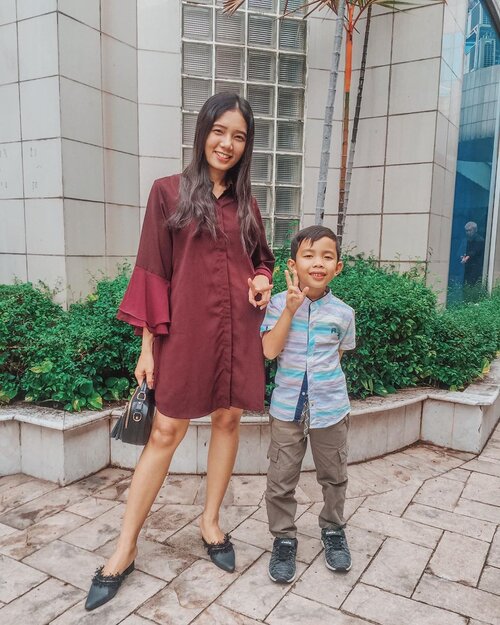 Ponakanku yg satu ini udah besar dan makin cakep, ntr temanin aunty jalan” deh ❤️ Happy sunday ya 🤩🙏🏻....#clozetteid #ootd #indo #nephew #children