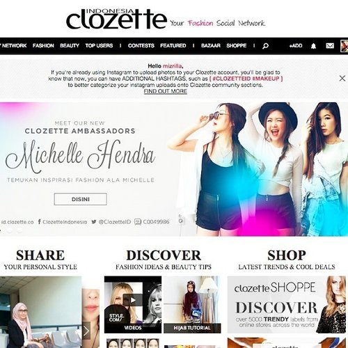 Yey peeps! I'm this month's New @clozetteID ambassador! Join me by signjng up to the website and follow me for Fashion and Make updates! #ClozetteID #brandambassador #misshellexclozette