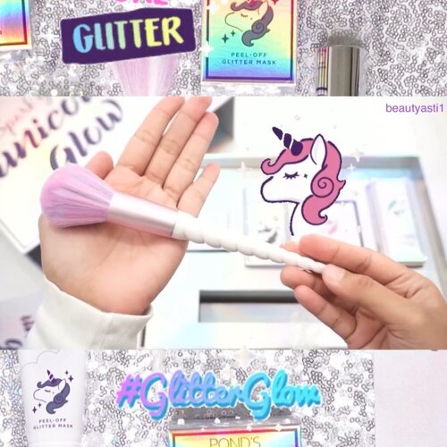 Siapa yang udah beli dan cobain produk terbarunya @pondsindonesia  yang #PondsGlitterGlow Ko pada salfok sama Unicorn brush nya ya 😁.. Cek video lengkapnha  di youtube channel beautyasti1 ya 🌍 ..Ku fav banget sama illuminating cream nya yang bisa bikin kita ready to go tanpa harus pakai bedak lagi dan pastinya moisture stick yang bisa dijadiin blush on or highlighter. Kalau kamu pengen coba yang mana nih? #BornUnicorn ...#SparkYourUnicornGlow #ClozetteID #Unicorn #GlitterGlowReview