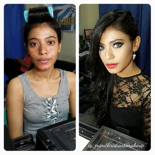  Before and after.. for more makeup work check my ig: puputkristantimakeup