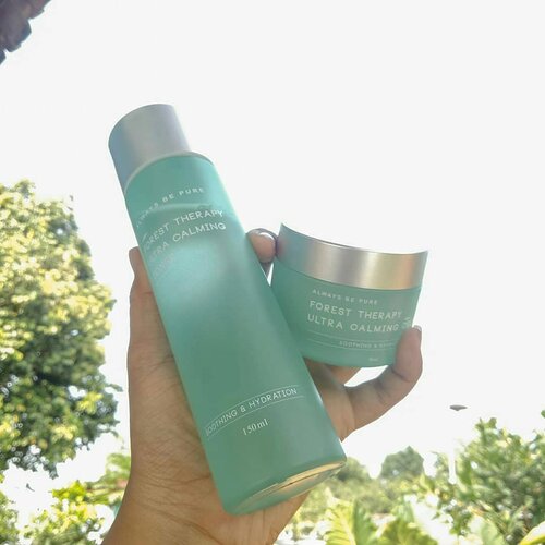 Always Be Pure Forest Therapy Ultra Calming Skincare SetSkincare for sensitive skin and acne prone. I've used this skincare for almost 3 weeks and i love this skincare so much. Why? find the answer below. 🌳Forest Therapy Ultra Calming TonerSoothing and Moisturizing for sensitive skin contain 16,490 ppm of cypress water extracted from a clean forest and Forest Complex protect and soothes Sensitive skin & 3 layers of hyaluronic acid delivers Powerful moisturizing effect.The texture is liquid, quickly absorbs without leaving a sticky impression. For dehydrated skin like me, use 2-3 layers for feels moist. This toner has a fresh aroma, when used immediately feels a cold sensation on the skin. 🌳Forest Therapy Ultra Calming CreamEveryday Moisturization for skin 9,700 ppm of cypress water extracted form clean forest & Forest complex protect and soothe sensitive skin and delivers deep moisture for dry skin.The texture like gel cream but it is not too runny, a bit like a balm but is very smooth and easily flattened on the skin. It smells fresh like the toner and there is a smell of lemon also in the cream. 🌳Both of these products managed to make my face not dehydrated and not feel dry. Besides that it also makes my face feel soft when held. But unfortunately it doesn't really affect my acne. Currently, these two products are favorite hydrating skincare products.This product original from Korea, you can buy it at the official distributor Indonesia @sitizhong18..#alwaysbepure #alwaysbepureIndonesia #skincareroutine #kbeauty #koreancosmtics #forestcream #foresttoner #mooncatsoap #clozetteid #lianaekacom #skincarejunkie #koreanskincare #idskincarecommunity #beautiesquad