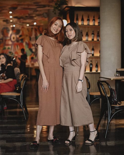 Photo : @samseite

Accidentally twinning with my forever girl crush in @ganeganiandco preston jumpsuit. A toast and cheers to the grand opening of your store, @ganegani 🍻 The fashion world is eagerly waiting for you. Wish you all the best for @ganeganiandco next step!
.
.
.
.
.
#clozetteid #ootd #fashionphotography #fashiondesigner