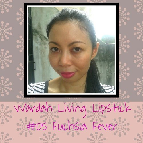 Wardah Living Lipstick #05 Fuchsia Fever #fotd #makeup #beauty #wardah #lipstick #day9lipchallenge #10dayslipchallenge #fashionesedaily 