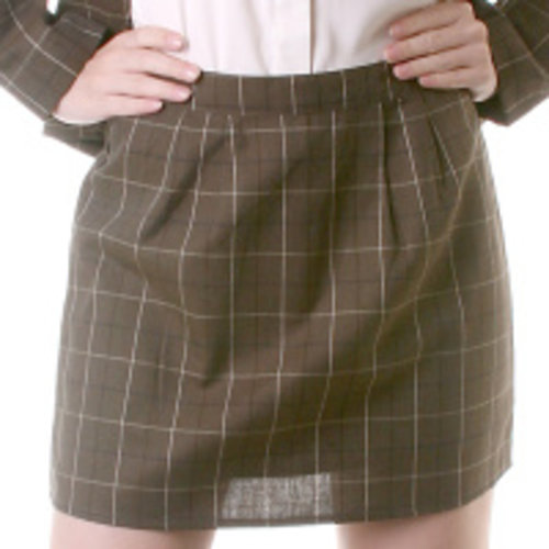 Rakuten BELANJA ONLINE: Sophistix CLEARANCE - Brown Cotton Plaid Skirt < Clearance < Sophistix Boutique