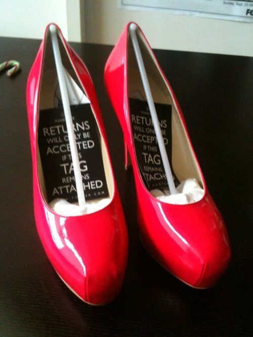 My first shocking pink patent heels