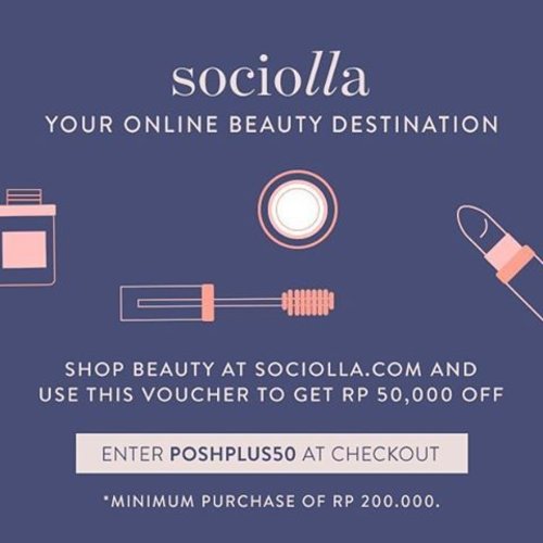 Hello hello! February is over, but it doesn't mean that sharing love has to stop. This March I would like to share shopping voucher from @sociolla for all of you.
💄💄💄
Caranya? Klik link yang ada di bio IG, shop your beauty supplies (min 200rb), masukkan kode POSHPLUS50 di bagian checkout. Secara otomatis, total belanja kamu akan didiskon 50rb rupiah. 
What are you waiting for? Go shop at Sociolla,mumpung masih free ongkir se-indonesia 😄
💄💄💄
#beauty #beautyblogger #indonesianbeautyblogger #sociolla #onlineshopping #shoppingvoucher #voucherbelanja #clozetteid #fdbeauty