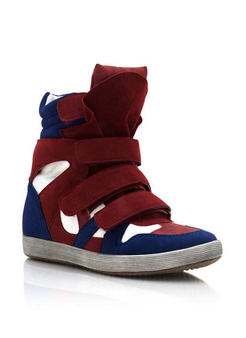 Suede Sneakers with 3 inch wedge