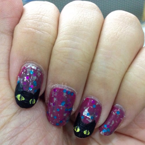 Black Cats on my nails~